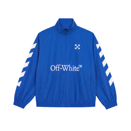 OFF-WHITE FW26 Cuff Diagonal Arrow Streetwear Print Loose American High Street Fashion Trendy Light Luxury Jacket Unisex Gift Box