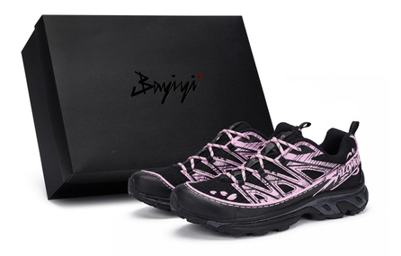 Custom SALOMON XT-6 811 Made Cherry Blossom Rain Special Box Millennium Anime Comic Street Graffiti Low-Top Hiking/Trekking Shoes Unisex Black-Pink