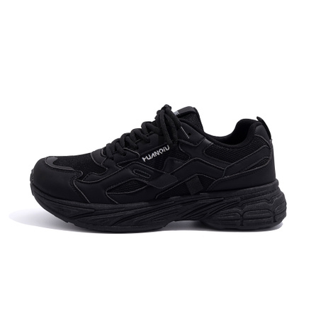 HUANQIU Low Top Chunky Sneakers Men's Black