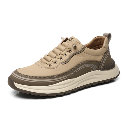 Mulinsen Genuine Leather (Second Layer) Fashion Versatile Comfortable Casual Shoes Men's
