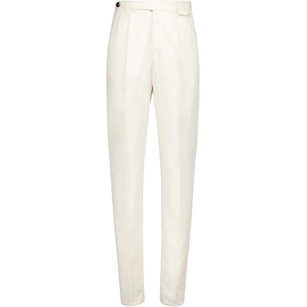 Brunello Cucinelli Solid Pleated Cuffed Tapered Casual Pants Men's