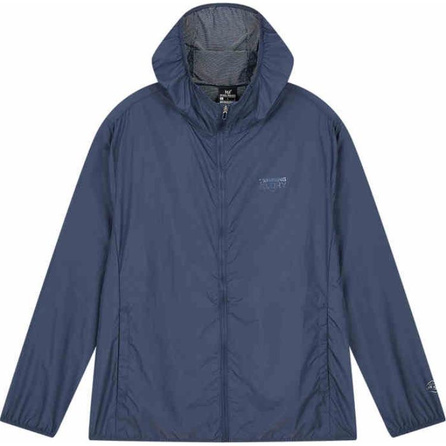 361° Solid Color Zip-Up Hooded Windbreaker Men's Dark Blue