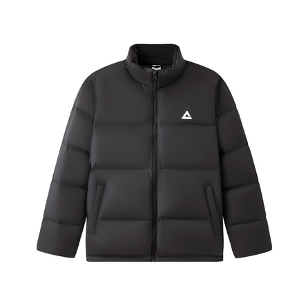 Peak Snow Rider Ultra-Light Warm Lightweight 90% White Duck Down Thickened Puffer Fashion Short Stand Collar Warm Windproof Cold-Proof Couple Style Down Jacket Unisex Black