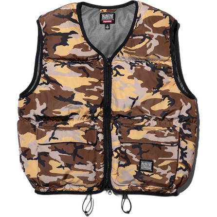 Supreme x Marithé François Girbaud Collaboration SS25 WEEK6 Down Puffer Vest Pocket Logo Comfortable Zipper Closure American Trend Vest Unisex