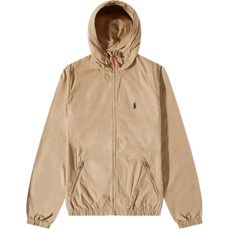 Polo Ralph Lauren FW22 Solid Color Hooded Zip-Up Long Sleeve Jacket Men's