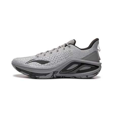 Li-Ning Hurricane 2 ELITE Destroyer Boom Lightweight Elastic Technology Reflective Lightweight High Rebound Durable Stable Support Shock Absorption Anti-Slip Wear-Resistant Low-Top Basketball Shoes Men's Static Gray Meteorite Gray