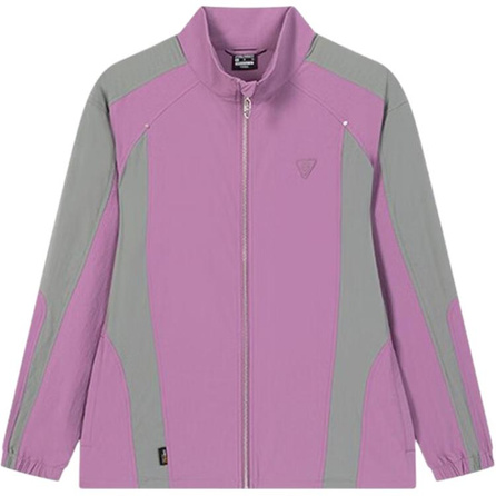 361° Simple Casual Versatile Color Block Stand Collar Zip-Up Loose Windbreaker Men's