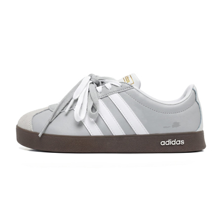 [Custom Sneakers] adidas VL COURT 2.0 Meteor Cocoa Design Premium Niche Couple Minimalist Versatile Light Luxury Cushioning Wear-Resistant Low-Top Skate Shoes Unisex