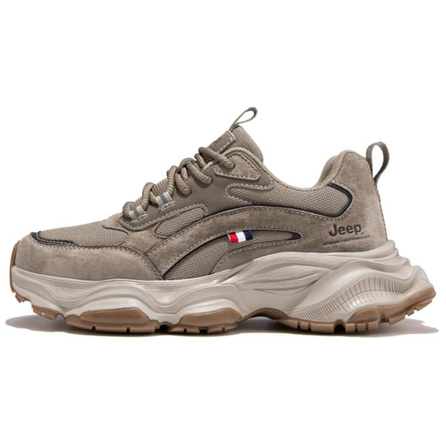 Jeep Slip-Resistant Low-Top Chunky Sneakers Men's Khaki