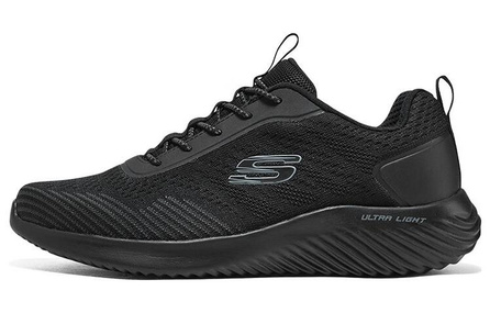 Skechers Cushioned Slip-Resistant Breathable Low-Top Casual Shoes Men's Black Warrior
