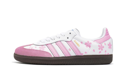 Custom Sneakersadidas Originals SAMBA OG Classic Retro T-Toe Cherry Blossom Soft Upper Easy Fit Low-Top German Trainer Shoes Unisex Pink White