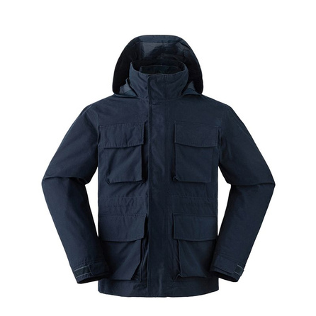 Timberland Fashion Minimalist Hooded 3-in-1 Waterproof Windproof Breathable Warm Jacket Men's Deep Sapphire Blue