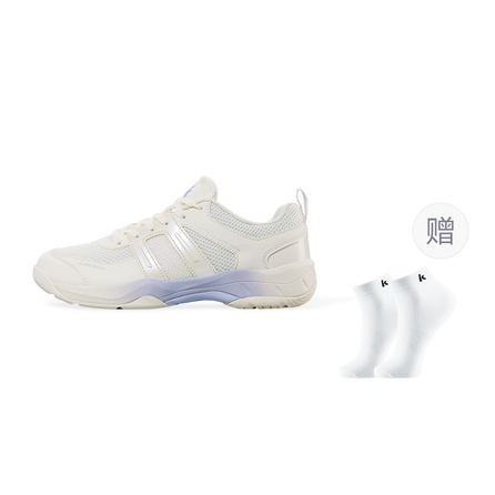 Kawasaki Panda Puff Series Dopamine Colorway Lightweight Strong Support Cushioned Anti-Slip Wear-Resistant Breathable Wrapped Low-Top Badminton Shoes Unisex Beige Light Purple Free Purple