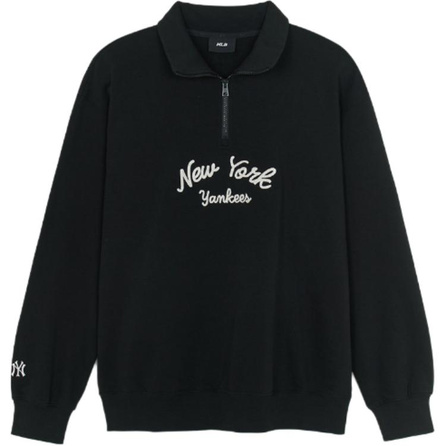MLB New York Yankees Letter Half-Zip Loose Long Sleeve Sweatshirt Men's