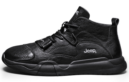 Jeep Casual Shoes Men Mid-Top Black
