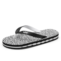 Lee Fashion Versatile Pebble Grain Simple Trendy Slip-Resistant Wear-Resistant Outdoor Breathable Shoes Men's Flip Flops Men's черно-белый