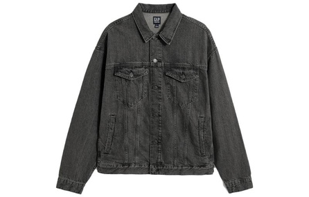 GAP Jackets Men Black Gray Color