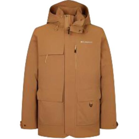 Columbia Solid Color Zip Hooded Long Sleeve Jacket Coat Men's Linen