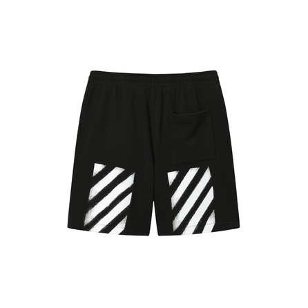 OFF-WHITE American Street Art Print Straight Leg Casual Shorts Unisex