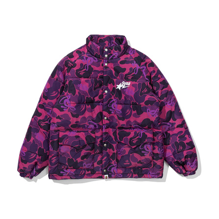 A BATHING APE × SPOTIFY x SYNA by CENTRAL CEE FW25 Camo Print Comfort Warm Long Sleeve Slim Down Jacket Men's