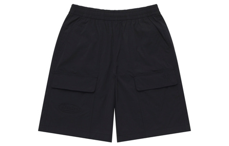 MLB Collegiate Style New York Yankees SS25 Solid Loose Classic Elastic Waist Cargo Shorts Unisex Black