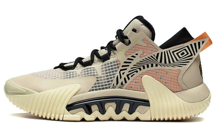 LINING Badfive 2 Low Basketball Shoes Men Low-Top Beige Yellow