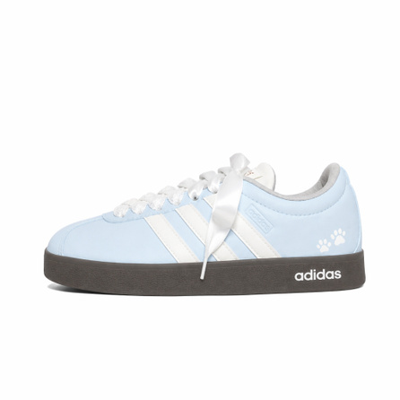 Custom Sneakersadidas VL Court Classic Sky Mirror Suede Couple Edition Dreamy Color Ballet Style Cushioned Balanced Anti-Slip Low-Top German Training Shoes Unisex Blue