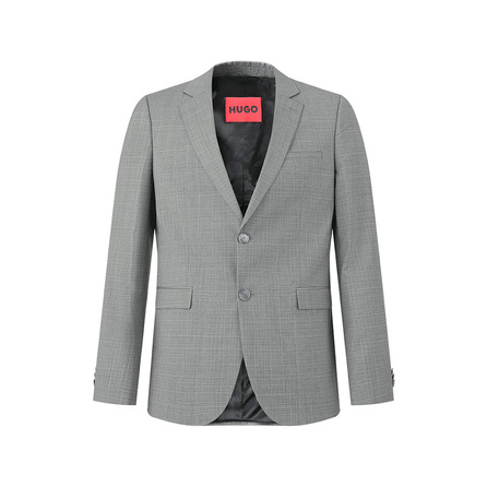 HUGO BOSS FW25 Checkered Two-Button Single-Breast Long Sleeve Blazer Men's