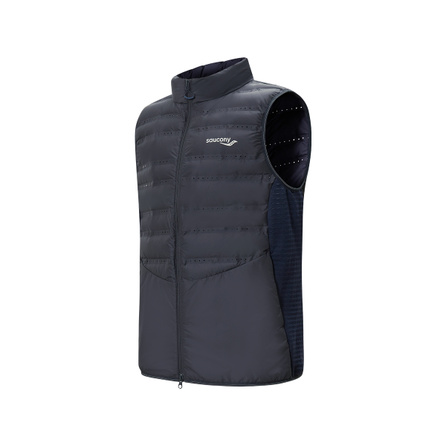 Saucony Racing Woven Stand Collar Lightweight Vest Men's Iridescent Navy Blue