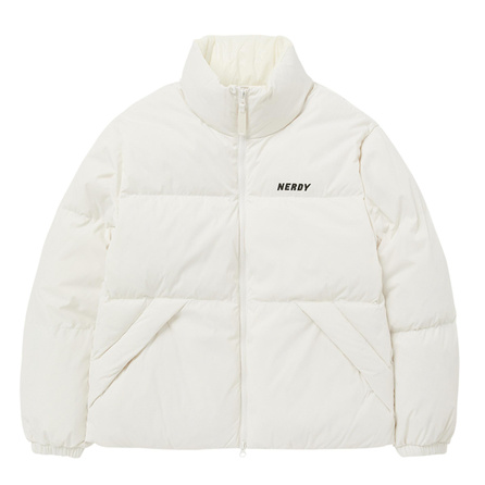 Nerdy Down Jackets Unisex Milk White