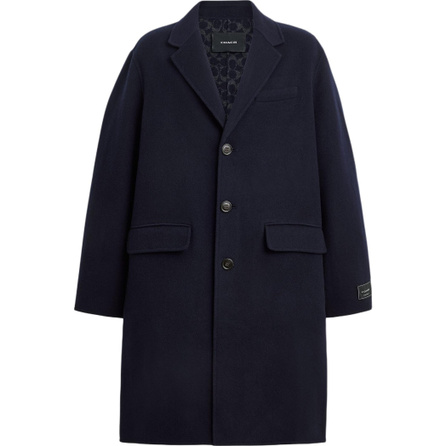 COACH FW25 Double-Faced Notched Collar Single-Breasted Long Sleeve Overcoat Men's
