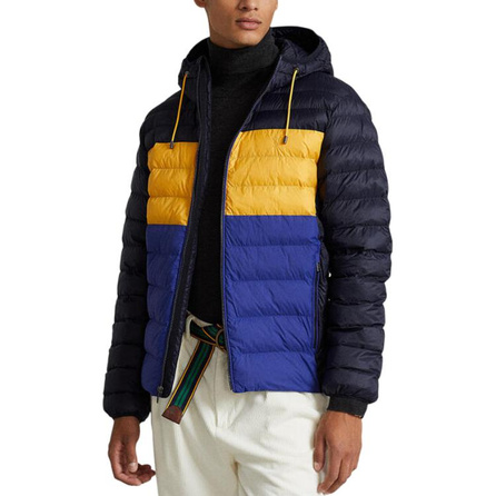 Polo Ralph Lauren Color Block Hooded Zip-Up Long Sleeve Jacket Men's Blue