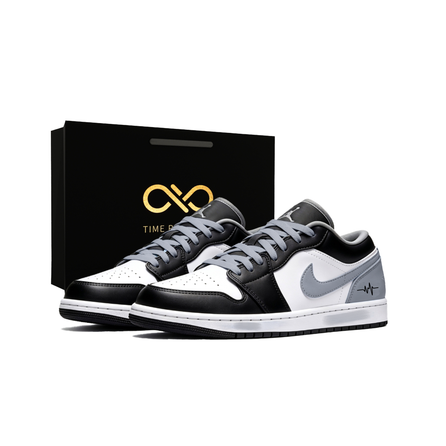 [Custom Sneakers] Jordan Air Jordan 1 Grey Tone Trendy Fashionable Minimalist Versatile Premium Commute Daily Outing Campus Student Seasonal Shock-Absorbing Non-Slip Low-Top Retro Basketball Shoes Men's