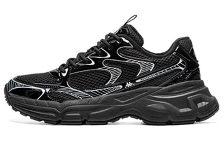 Kappa Warm Wear-Resistant Slip-Resistant Low-Top Running Shoes Unisex Black