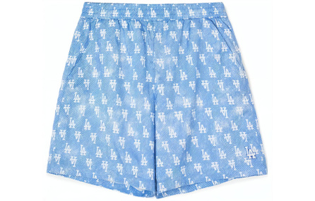 MLB Unisex Los Angeles Dodgers Logo Denim Shorts Blue