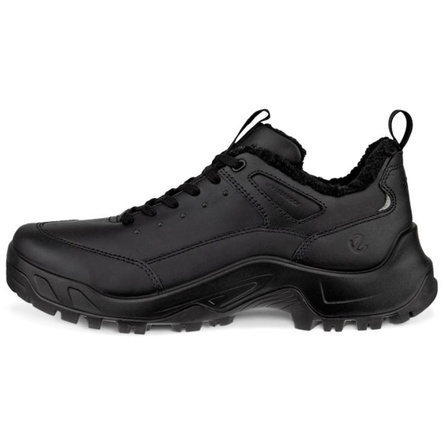 ecco Full-Grain Leather Retro Sports Versatile Classic Fashion Wear-Resistant Low-Top Casual Lifestyle Shoes Men's Black