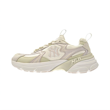 MLB New York Yankees Trendy Fashion Comfortable Thick Sole Versatile Mesh Breathable Lightweight Height-Increasing Synthetic Leather Slip-Resistant Wear-Resistant Low-Top Casual Running Shoes Unisex Light Purple