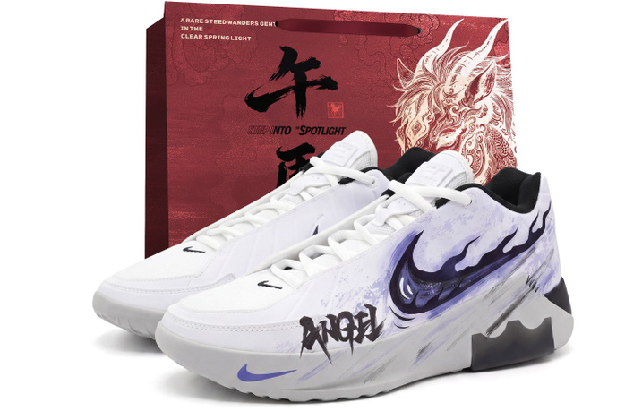 Custom Sneakers Nike LEBRON WITNESS IX Doomsday Judgment LeBron James Signature Shoe Gift Bag Squeaky Sound Performance Shoes Boyfriend Hand-Painted Graffiti Tie-Dye Couple Basketball Shoes Unisex Black/Purple