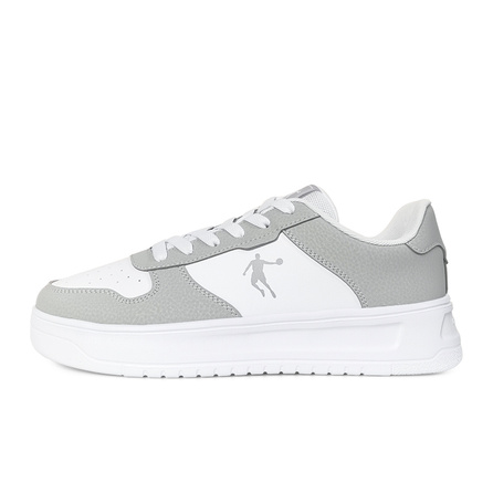Jordan 'Little White Dragon' Synthetic Leather Classic Trendy Casual Versatile Simple Comfortable Lightweight EVA Platform Low-Top Sneakers Men's White Grey