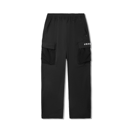 Li-Ning Trend Sport Series Casual Simple Solid Color Straight Elastic Waist Loose Knit Sweatpants Men's Black