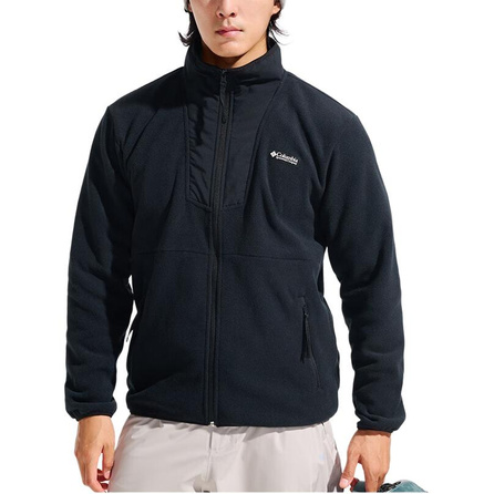 Columbia Brand Logo Outdoor Windproof Warm Durable Stand Collar Camping Hiking Commute Long Sleeve Fleece-Like Jacket Men's