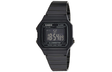 CASIO VINTAGE Series Low-Key Versatile Digital Square Quartz Resin Watch Men's Black Dial B650WB-1BEF