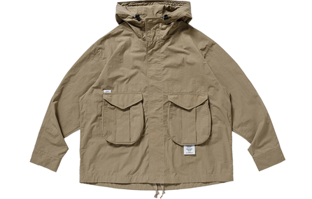 WTAPS Solid Color Pocket Hooded Jacket Coat Men's