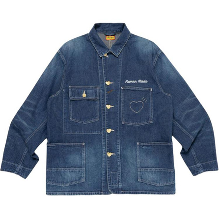 HUMAN MADE SS26 Washed Process Workwear Comfortable Denim Jacket Unisex