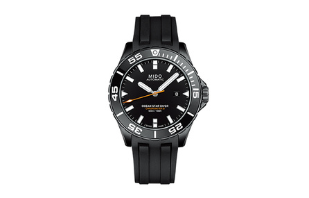 MIDO Automatic Mechanical Movement Men's Watches Watch 43.5mm Black Dial Stainless Steel Case Rubber Strap