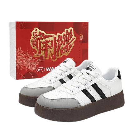 Warrior Classic Retro Versatile German Training Shoes T-Toe Shoes White Shoes Platform Lightweight Breathable Height-Increasing Low-Top Skate Shoes Unisex