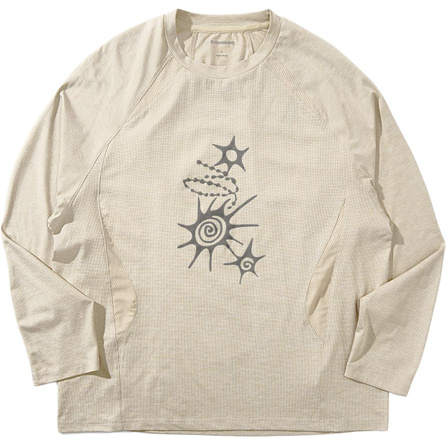 NOTHOMME Monterest Outdoor 5A Antibacterial Moisture-Wicking Waffle Cationic Print Raglan Long-Sleeve T-Shirt Unisex