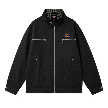 Dickies American Retro Washed Workwear Stand Collar Top Classic Horseshoe Brand Logo Urban Techwear Fashion Versatile Street Trendy Genderless Commute Windproof Comfortable Casual High Street Jacket Unisex
