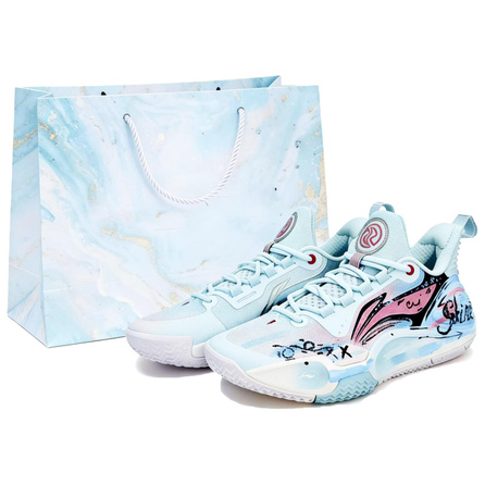 [Custom Sneakers] LiNing Flash 9 Gift Bag Edition American Style Simple Versatile Street Graffiti Wear-Resistant Lightweight Low-Top Basketball Shoes Men's