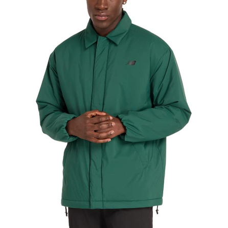 New Balance Coaches Solid Small Logo Zip Design Breathable Long Sleeve Jacket Coat Men's Green